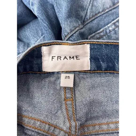 FRAME Jeans 25 Womens Le Sylvie Kick Boot Cut Sew Patchwork Denim - Picture 6 of 8